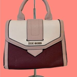 Steve Madden Two-Tone Mini Bag - Pink, Burgundy and Beige
